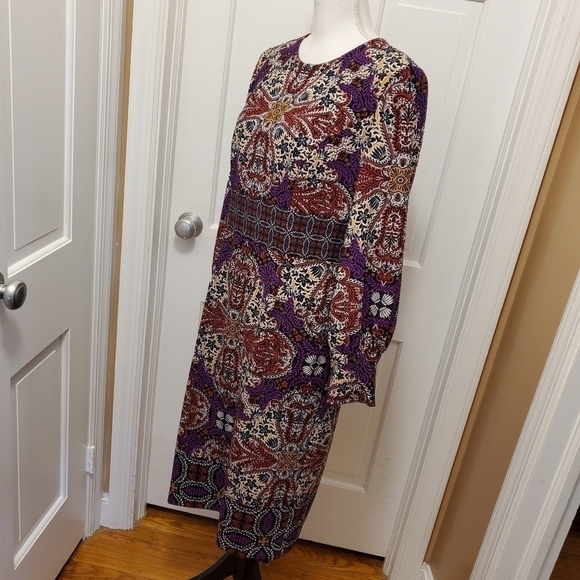 Chico's Medallion Print Sheath Dress Multicolored Size 8/10 = 1 - Picture 7 of 14